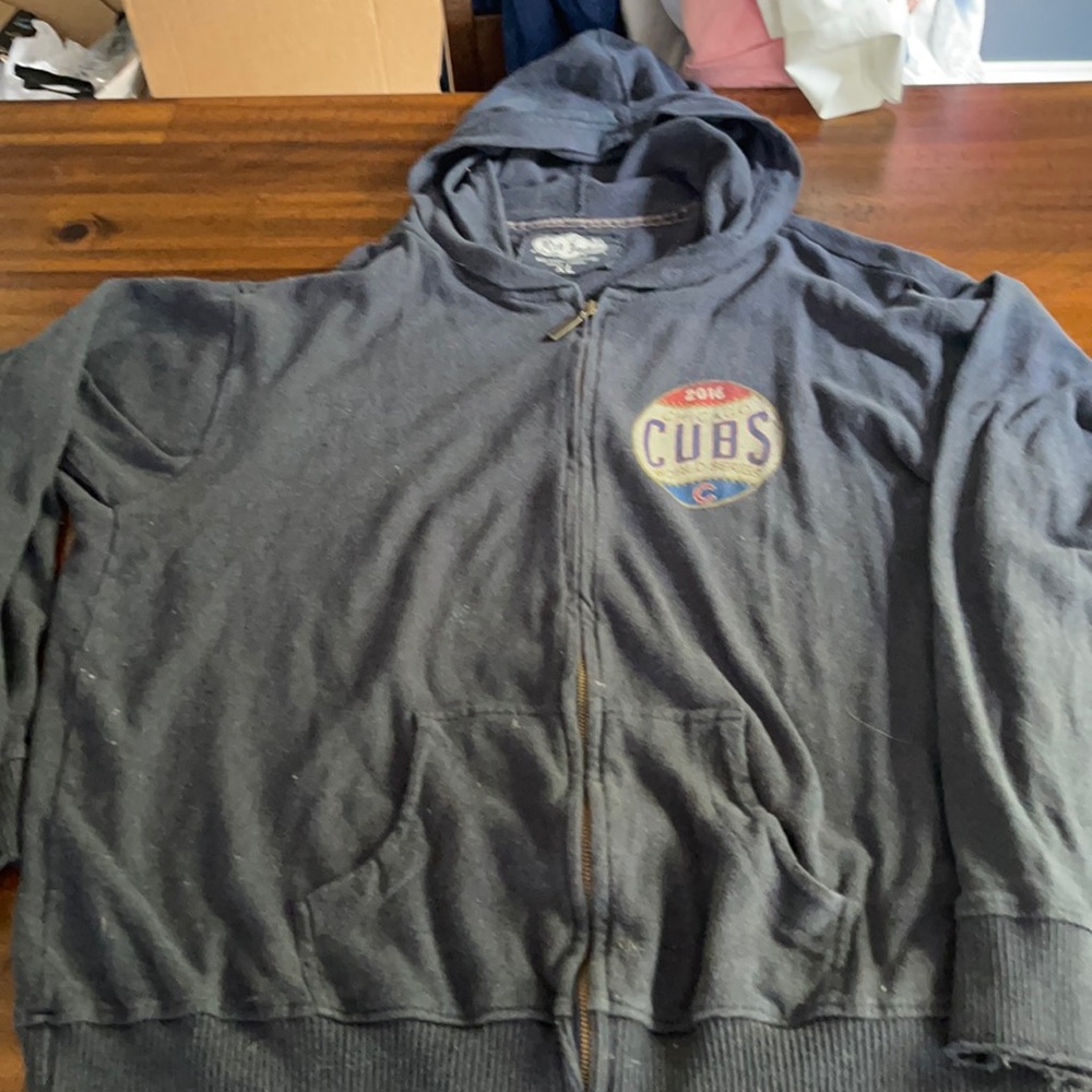 Retro 2016 cubs World Series zip hoodie